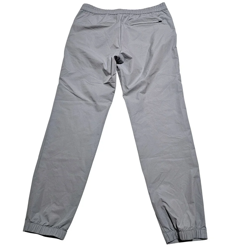 Banana Republic Men Performance Jogger Pants Light Grey Size 34 Tech Stretch New